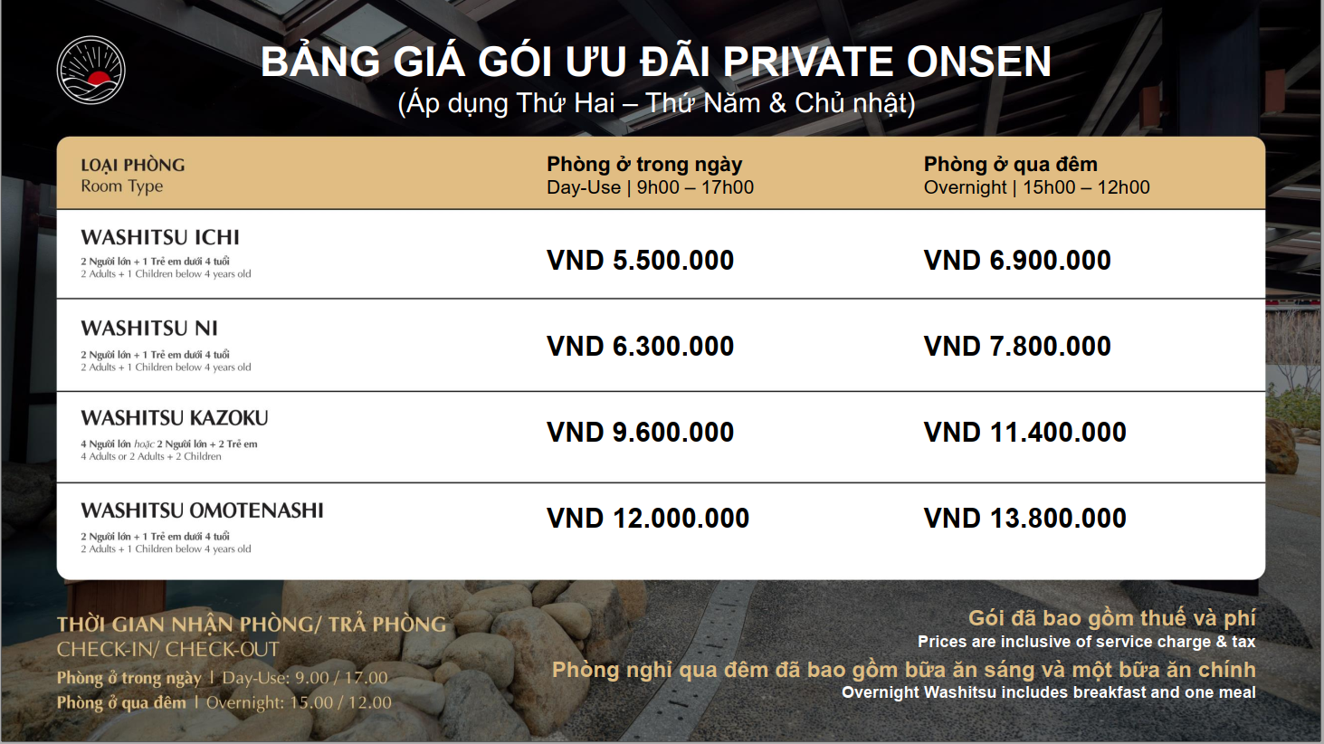 Private-Yoko-Onsen-Quang-Hanh-ticket-price-list